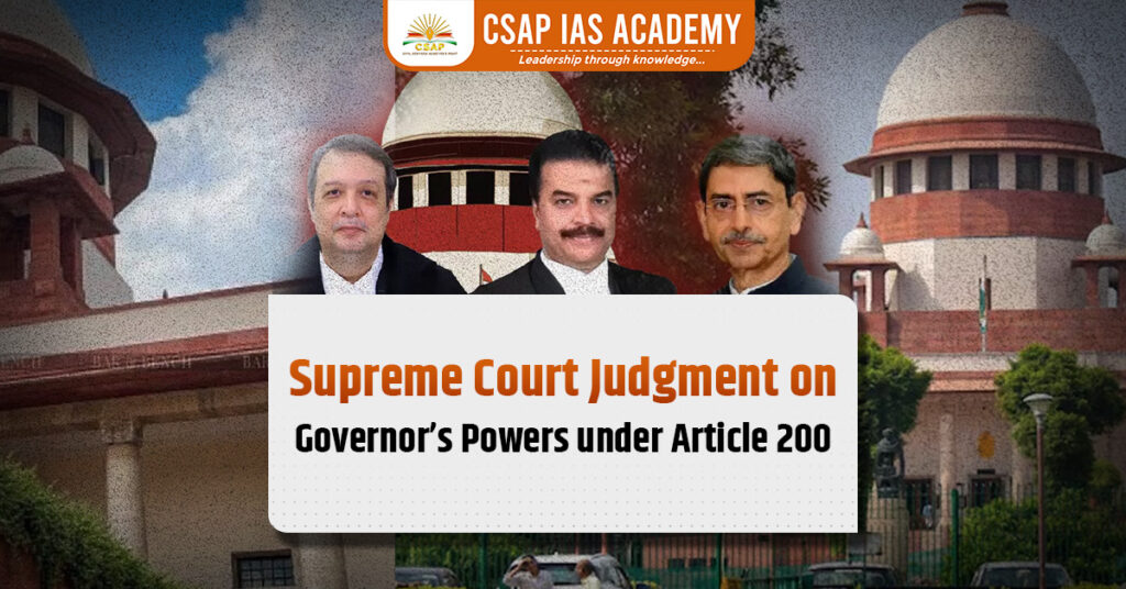 The featured image of the blog on Supreme court's Judgement of Governing Powers under Article 200