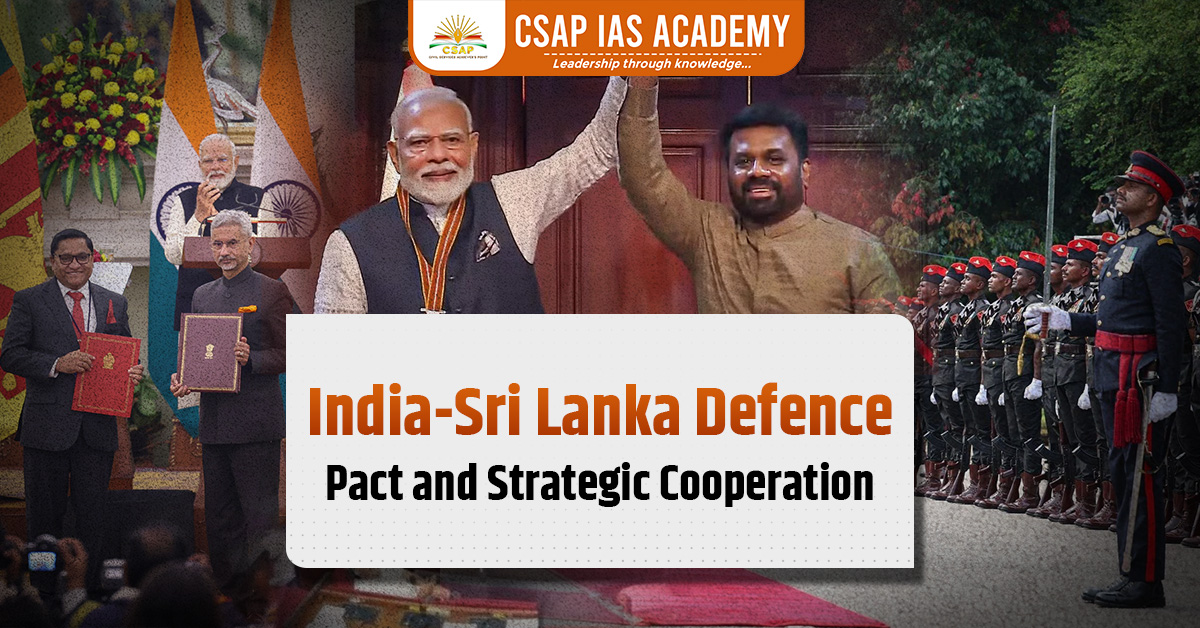 Featured image of the blog on India-Sri Lanka Defence Agreement