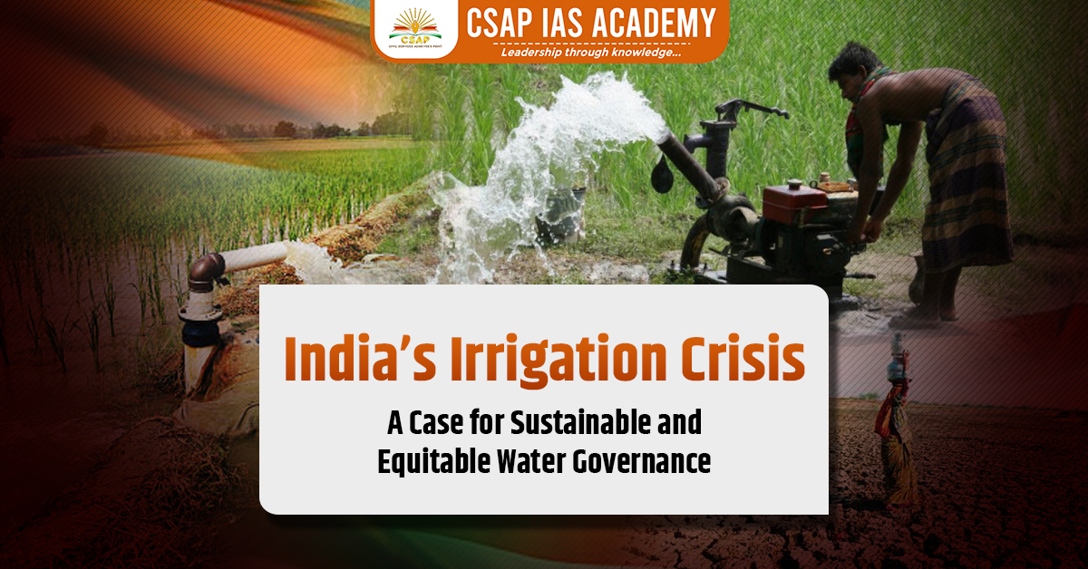 It is the featured image of the blog on "The Irrigation Crisis of India"