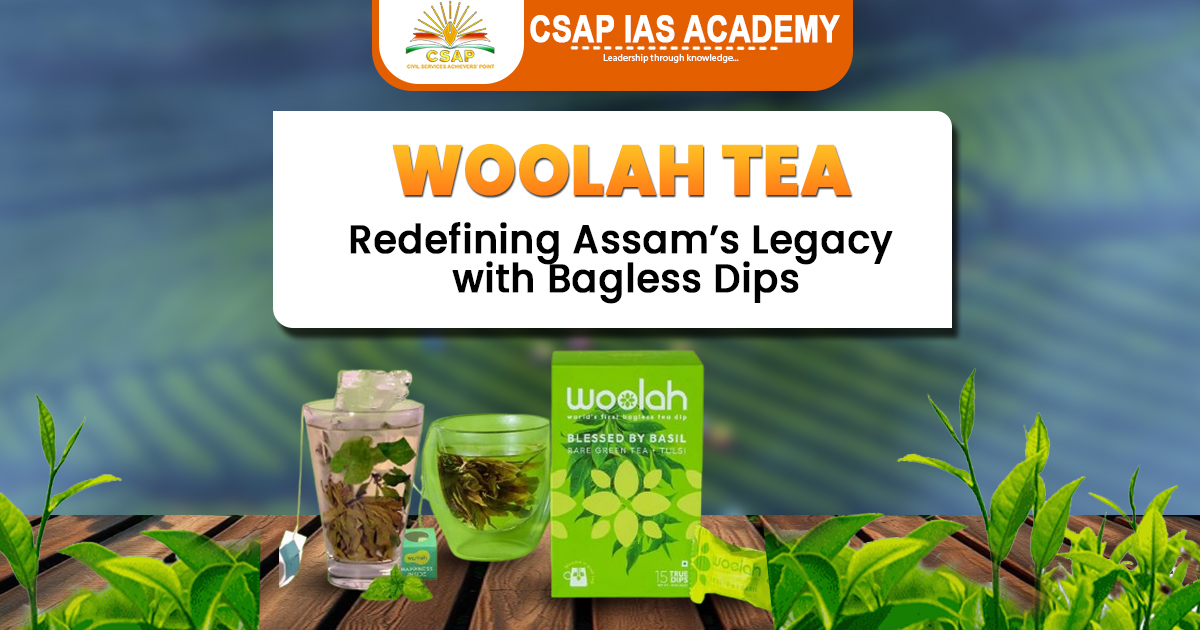 The featured image of the blog on Woolah Tea: Redefining Assam’s Legacy with Bagless Dips